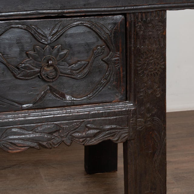 18th Century Chestnut Console Table With Three Large Carved Drawers For Sale - Image 16 of 18