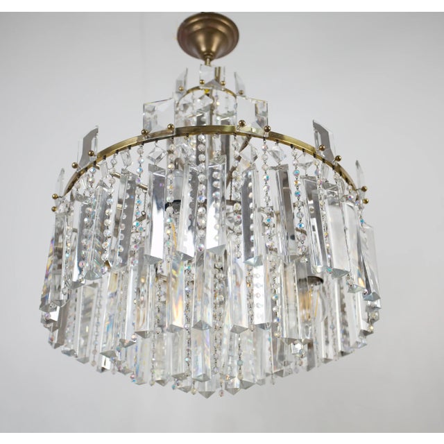 Cut Lead Crystal Chandelier For Sale - Image 4 of 12