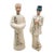 Vintage Hollywood Regency Signed Ceramic Asian Figures For Sale