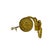 Rococo Vintage Brass Towel Bar or Curtain Rod With Ornate Cast Finials & Greek Key Mounting Brackets For Sale - Image 3 of 14