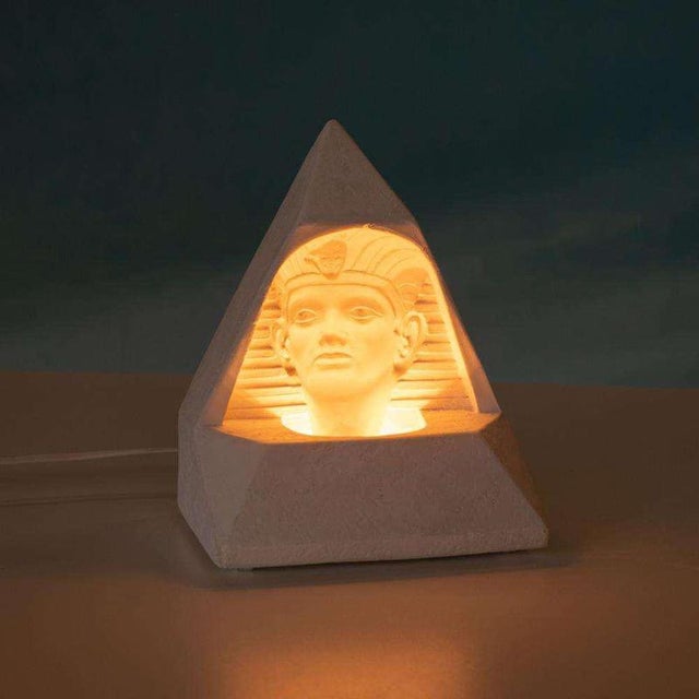 Vintage Egyptian Mood Stone Table Lamp, 1980s For Sale - Image 6 of 6