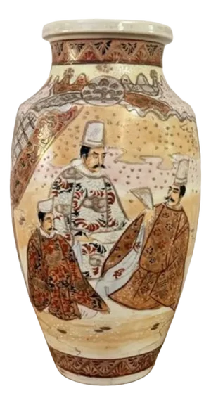 Large Antique Japanese Satsuma Vase, 1900