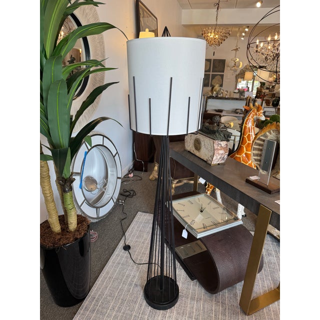 Wildwood Otis Satin Black Floor Lamp For Sale In West Palm - Image 6 of 8