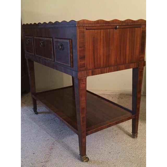 Cinnamon Wood Mobile Console or Bar Cart by Alfonso Marina For Sale - Image 8 of 13