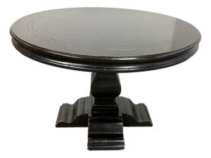 Aspen Antique Ebony Round Dining Table, 48 Inches.