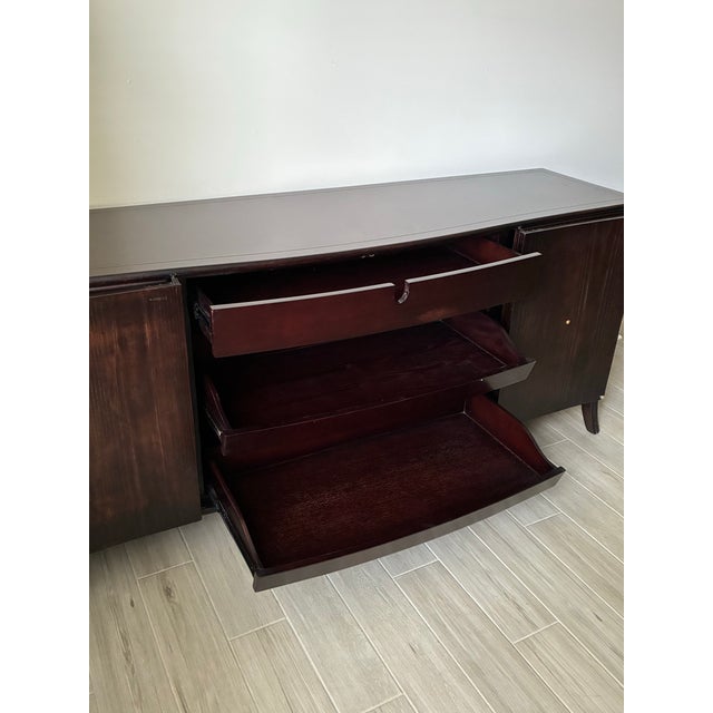 Wood Late 20th Century Barbara Barry for McGuire Rattan Oak Raffia Sideboard Buffet For Sale - Image 7 of 10