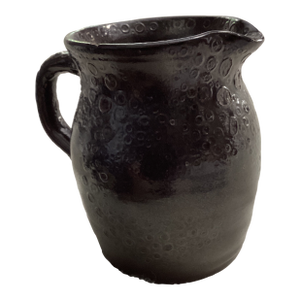 1990s Dark Brown Pottery Pitcher