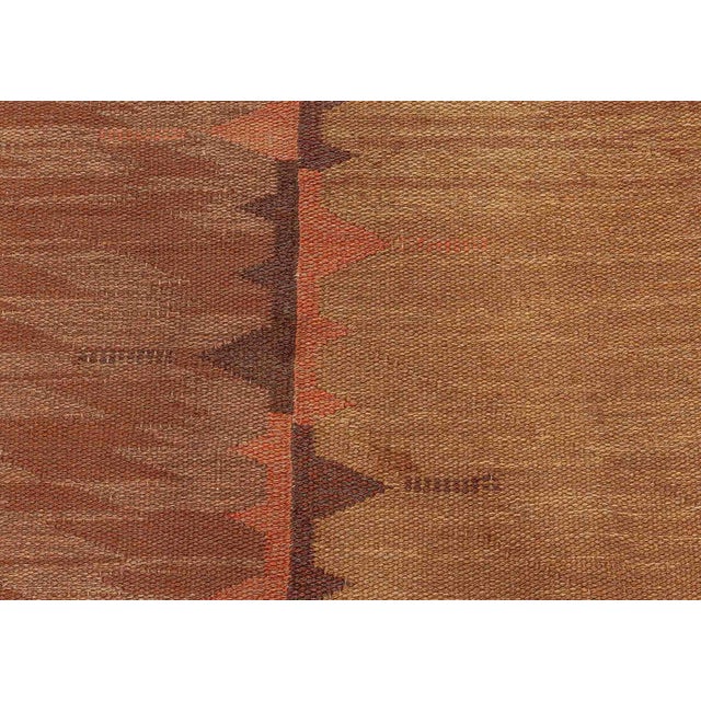 Midcentury Swedish Flat-Weave Rug, circa 1950s Size: 9'8" × 12'8" (294 × 386 cm) This exceptional mid-20th-century Swedish...