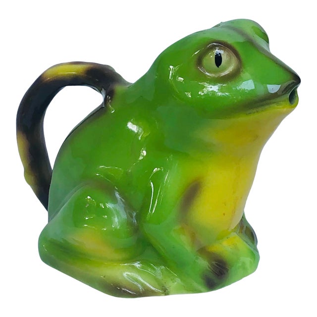 Tony Wood Staffordshire Style Pottery Frog Creamer For Sale