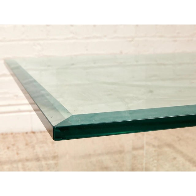 Transparent Mid 20th Century Lucite Table Open Circle Base For Sale - Image 8 of 11