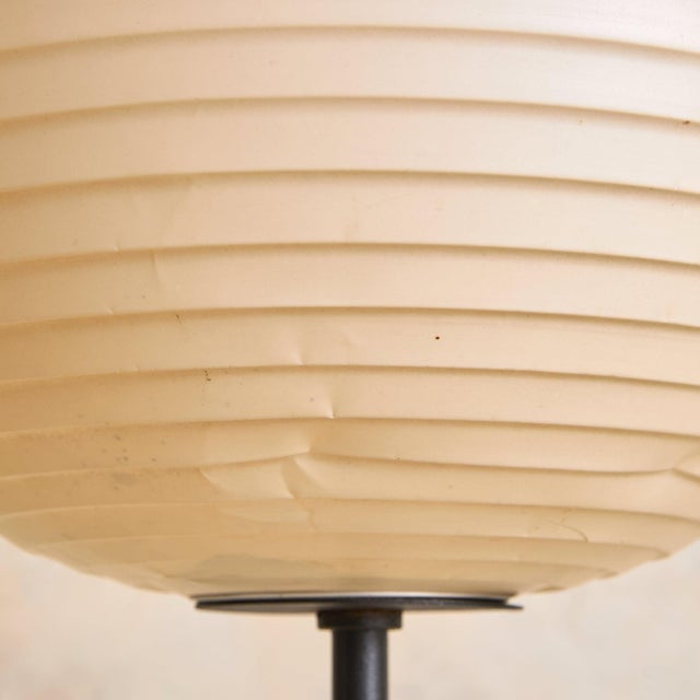 Rare German Tripod Floor Lamp with Ribbed Shade by Bega, 1950s For Sale - Image 9 of 10