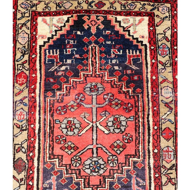 Long Antique Persian Heriz Runner With All-Over Sub-Geometric Medallion Design For Sale - Image 10 of 13