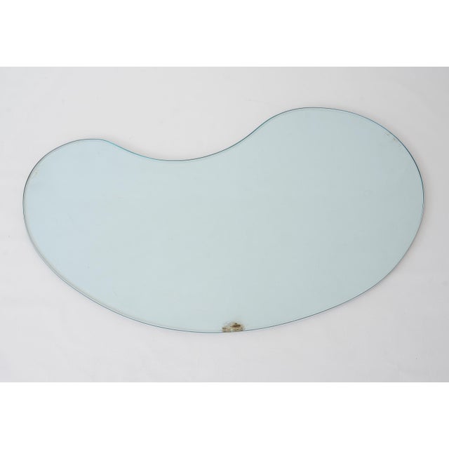 Mid Century Modern Kidney Shaped Glass Coffee Table With Cone Legs For Sale - Image 15 of 17