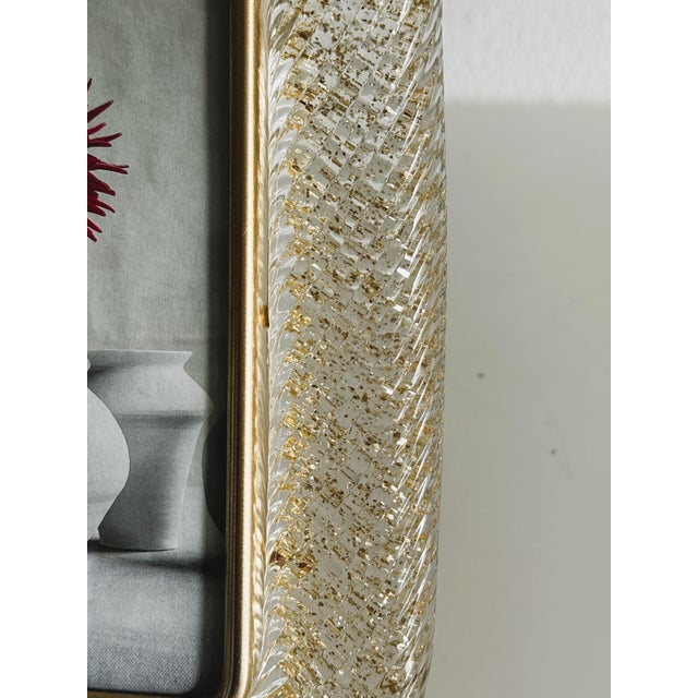 Italian Gilt Murano Glass Twist Picture Frame from Barovier & Toso, 1990s For Sale - Image 7 of 13