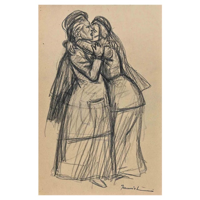 Pierre Georges Jeanniot, The Compassion, Original Drawing, 1890s For Sale