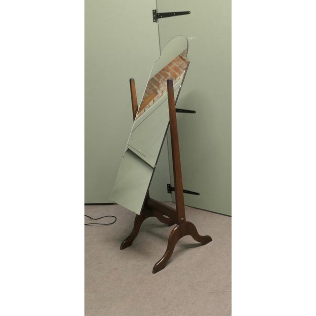 Art Deco Style Cheval Mirror with Arch-Shaped Top, 1930s For Sale - Image 3 of 6