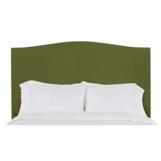 Hazel Full/Double Headboard, Olive Velvet For Sale