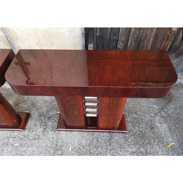 French Art Deco Rosewood Console Table, 1930s For Sale - Image 3 of 7