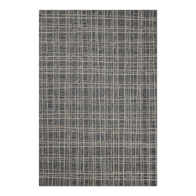 Chris Loves Julia x Loloi Polly Graphite / Pebble 2'-6" x 9'-9" Runner Rug For Sale