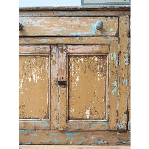 Long 19th Century Irish Dry Scraped Pine Sideboard For Sale - Image 9 of 10