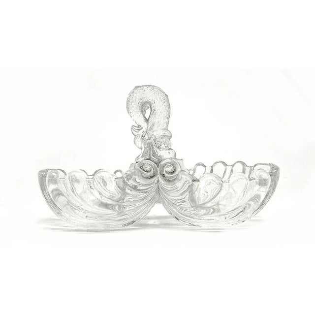 Art Nouveau Salt and Pepper Holder by Niemen Glassworks, Poland, 1920s For Sale - Image 9 of 9