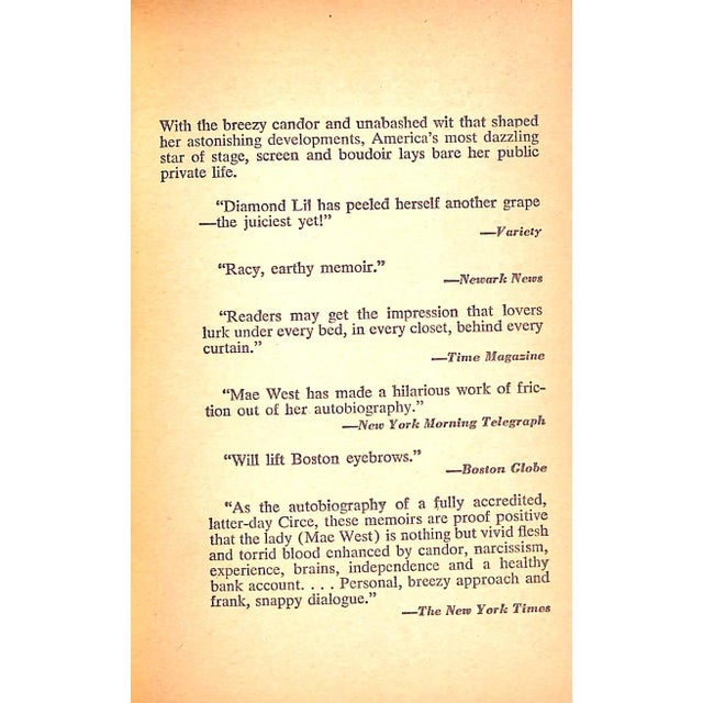 "Mae West Goodness Had Nothing to Do With It" 1959 West, Mae For Sale - Image 4 of 4