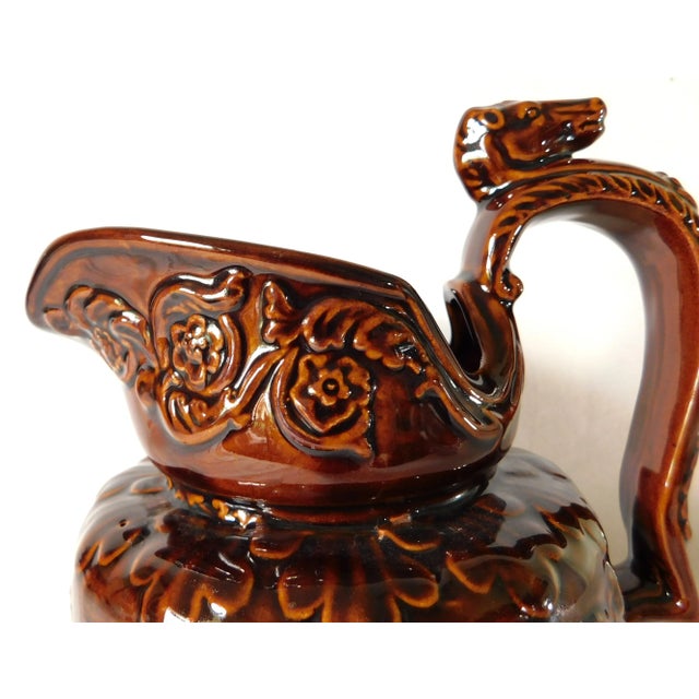 Figurative Vintage C1940s Arthur Wood Figural Horse Majolica Pitcher For Sale - Image 3 of 11