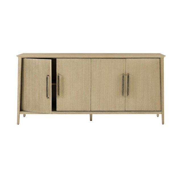 Coastal Mid-Century Modern Oak Sideboard For Sale - Image 4 of 7