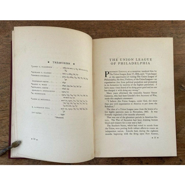 Vintage Book Union League of Philadelphia Handbook 1862-1931 For Sale - Image 9 of 11