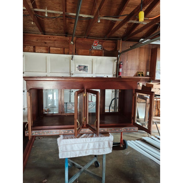 Mid-Century Modern 1990s Custom/Handmade Solid Walnut Display Cabinet For Sale - Image 3 of 5