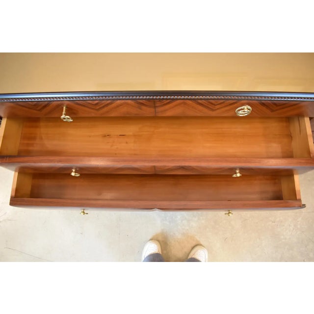 Chestnut Vintage Italian Nine-Drawer Commode Attributed to Vittorio Dassi, 1950s For Sale - Image 8 of 12