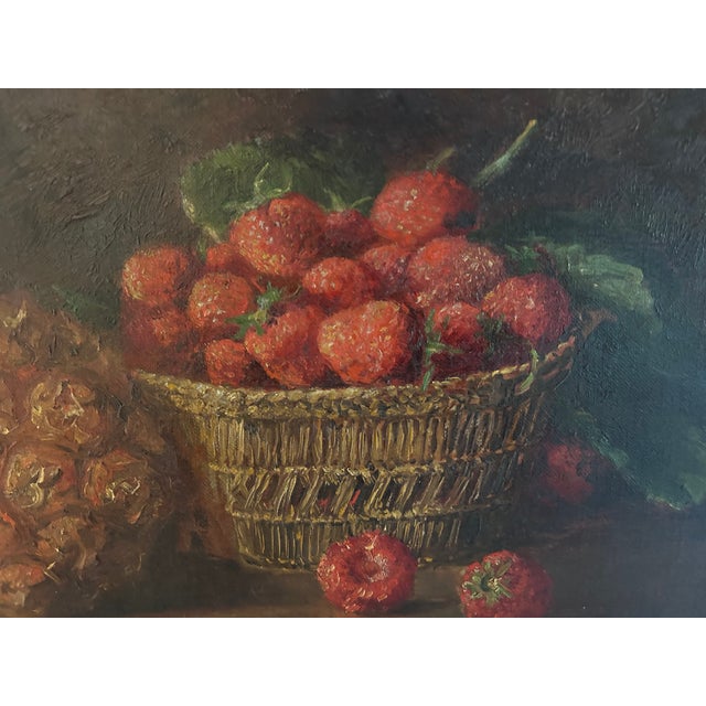 Antique Painting of Still Life With Fruit For Sale - Image 4 of 11