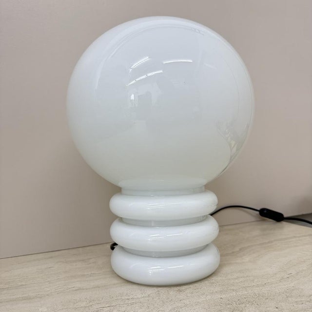 Milk Glass Table Lamp from Limburg Glashütte, 1970s For Sale - Image 10 of 13