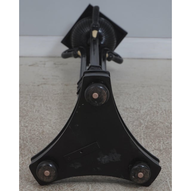 Art Deco Swan Carved Black Lacquer Pedestal For Sale - Image 10 of 10