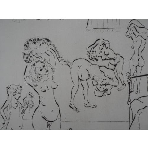 Mordecaï Moreh, Women Bathing, Etching For Sale - Image 4 of 10