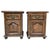 Early 20th Century Spanish Nightstands with Drawer & Bronze Details, 1920, Set of 2 For Sale - Image 15 of 18