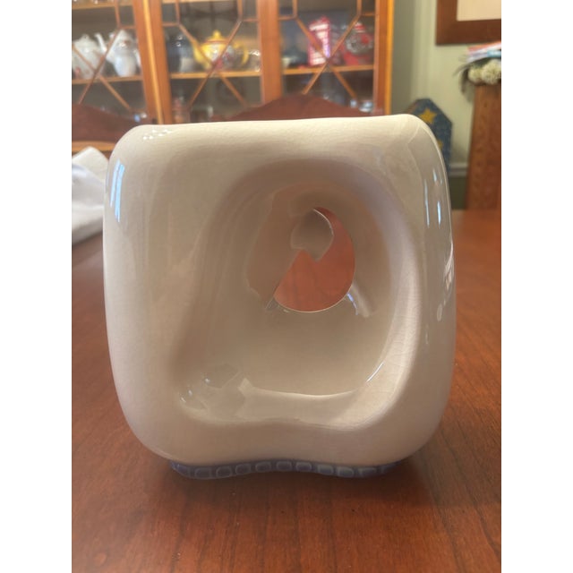 Mid-Century Modern Royal Copley Blue Bird Vase Planter For Sale - Image 3 of 12