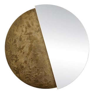 Bronze Stone Eclisse 1200 Round Mirror by Disain1971 For Sale