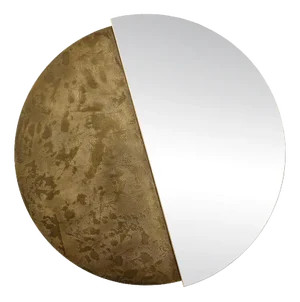 Bronze Stone Eclisse 1200 Round Mirror by Disain1971
