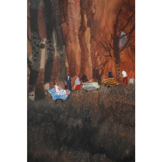 Jordi Danes, The Pavilion, Watercolor on Paper, Framed For Sale - Image 5 of 12