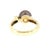 Contemporary Late 20th Century 9.6mm Tahitian Cultured Pearl and Diamond Ring, Size 7 For Sale - Image 3 of 4