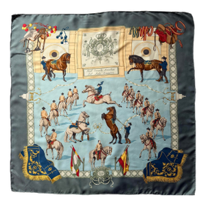 Hermès Real Escuela Andaluza Silk Scarf 1996 Designed by Hubert De Watringant