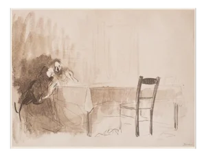 1959 After Jean-Louis Forain "After the Vision", First Edition Monochrome Lithograph