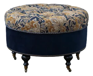 Traditional Tufted Round Ottoman