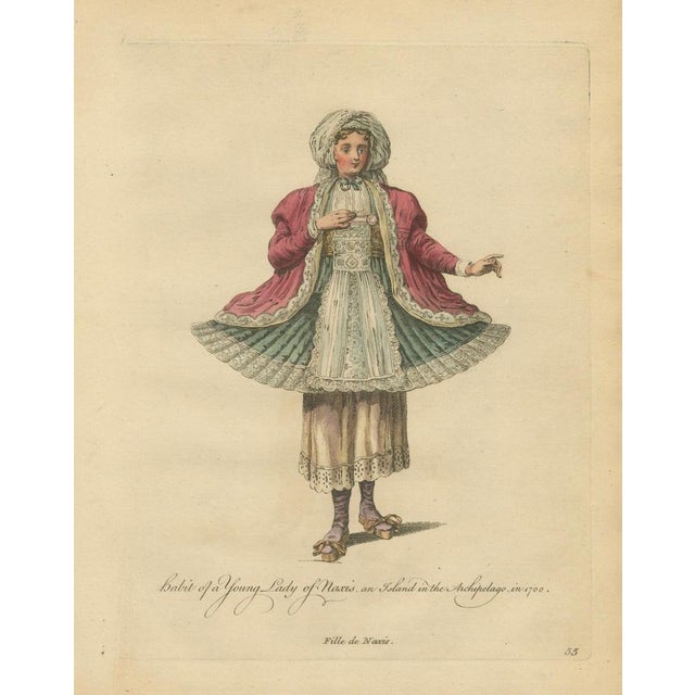 Jefferys, Young Lady of Naxos Archipelago, 1749, Print For Sale - Image 3 of 10
