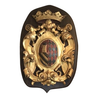 19th Century Royal Seal Coat of Arms For Sale