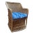Vintage Coastal Wicker Chair For Sale