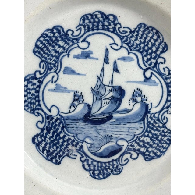 Dutch Delft Charger, 1750-1780 For Sale - Image 5 of 7
