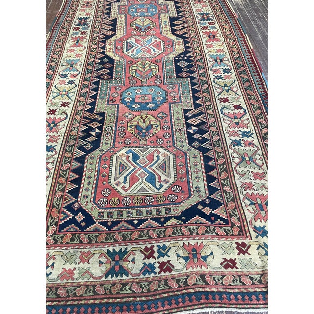 Antique Caucasian Seychour Rug, 4'6" × 10'4" For Sale In Chicago - Image 6 of 10