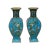 Late 19th Century Antique Pair of Japanese Cloisonne Enamel Vases With Hawks, Cranes, Scenes For Sale - Image 5 of 9